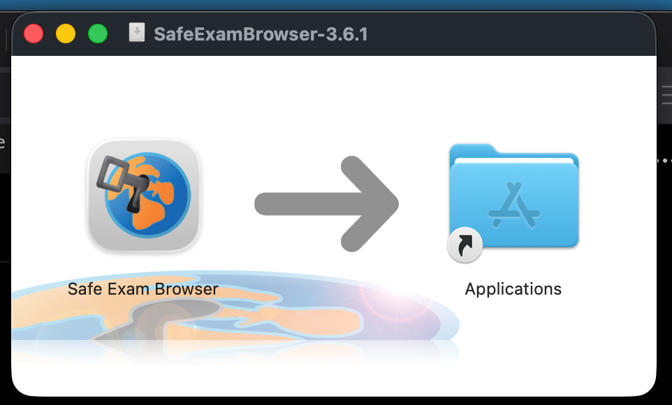 Drag ke Applications