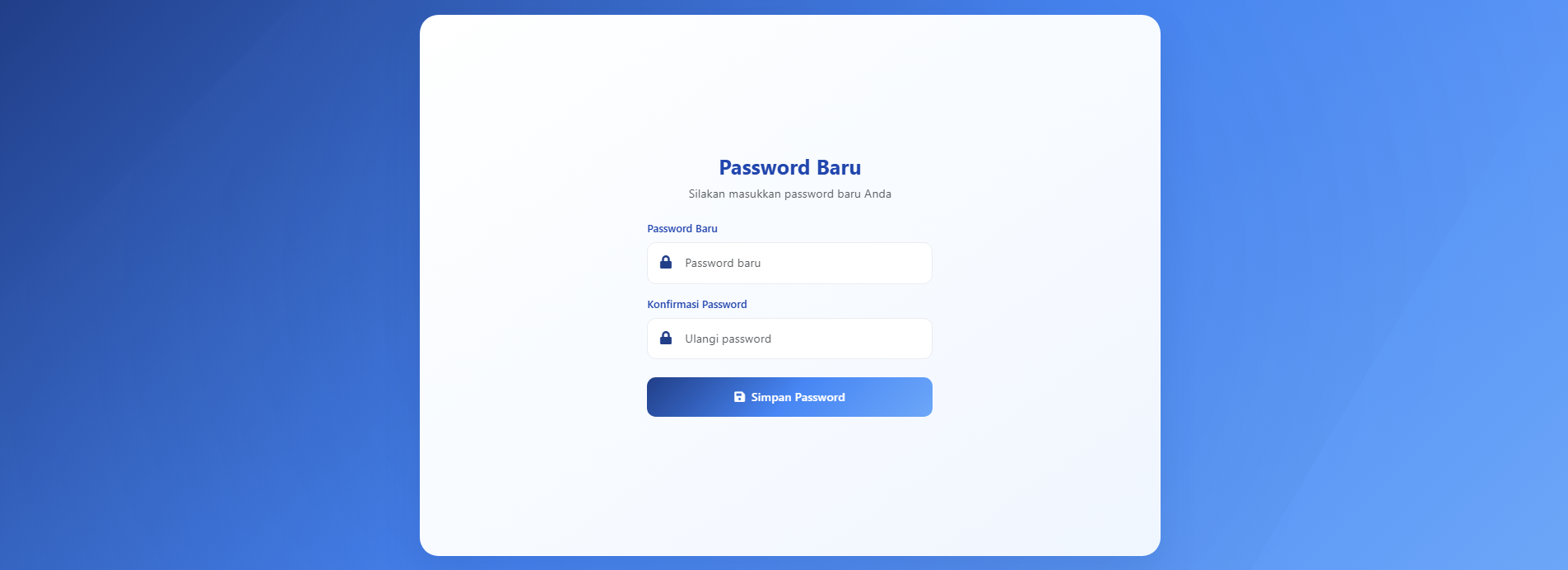 Form Reset Password
